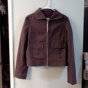 Brown Maxazria Cotton Jacket | Size M
